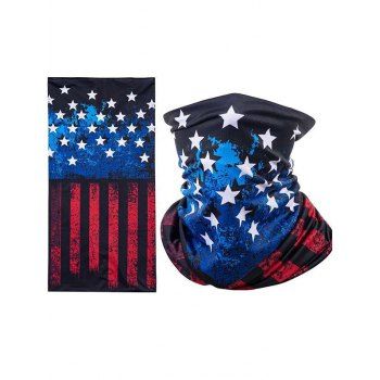 

American Flag Face Mask Riding Sunscreen Dustproof Headscarf Face Mask, Deep blue