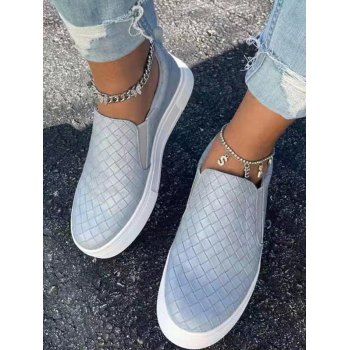 

Geometric Pattern Slip On Casual Outdoor Shoes, Gray