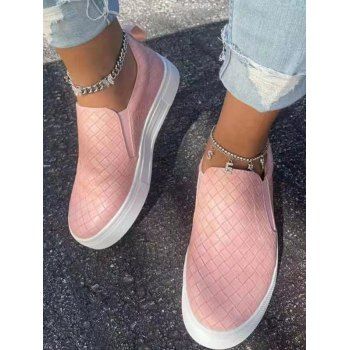 

Geometric Pattern Slip On Casual Outdoor Shoes, Pink