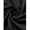 Gothic Dress Lattice Strap Cut Out Cold Shoulder Plain Color High Waisted A Line Mini Dress - BLACK XXL