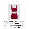 Underwire Tankini Swimsuit Solid Color High Waist Skorts Bathing Suit - DEEP RED S