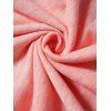 Mini Robe Chinée Superposée à Imprimé Fleur de Pêcher à Manches Courtes Faux Deux Pièces - Rose clair M