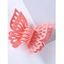 Pince à Cheveux Elégante Simple Papillon Evidé en Couleur Unie - Rose clair 