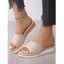 Summer Casual Platform Wedge Slippers - Abricot EU 36