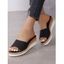 Summer Casual Platform Wedge Slippers - Noir EU 35