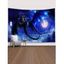 Tapisserie Murale Décorative Motif Dragon dans la Nuit de Pleine Lune Décor Maison - Bleu 95 CM X 73 CM