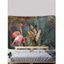 Tapisserie Murale à Imprimé Flamants Roses et Feuilles Tropicales Décor Maison - multicolor 95 CM X 73 CM