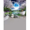 Tapisserie Murale Motif Paysage Arbre et Fleurs Décor Maison - multicolor 150 CM X 130 CM