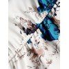 T-shirt Superposé à Bretelle Réglable Asymétrique Fleur Colorée Ourlet à Volants de Grande Taille - Blanc L
