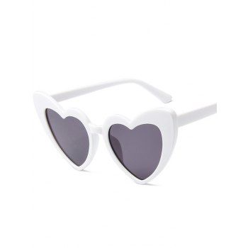 

Heart Shaped Thick Frame Outdoor Trendy Sunglasses, White