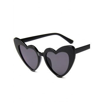 

Heart Shaped Thick Frame Outdoor Trendy Sunglasses, Black