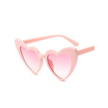 

Heart Shaped Thick Frame Outdoor Trendy Sunglasses, Light pink