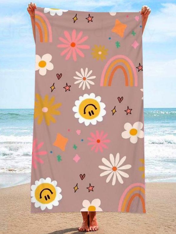 Cache-maillot Serviette de Plage Rectangle à Imprimé Partout - multicolor G 70 CM X 150 CM