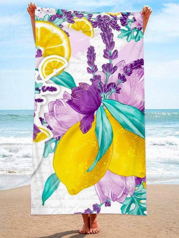 Robe Cache-maillot de Plage Rectangle à Imprimé Fleur - multicolor 70 CM X 140 CM