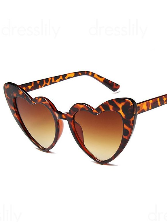 Lunettes de Soleil Elégantes Epaisses en Forme de Cœur pour Extérieur - multicolor B 