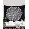 Tapisserie Murale à Imprimé Fleurs 3D Décor Maison - Gris Clair 100 CM X 75 CM