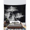 Tapisserie Murale à Imprimé Fleurs 3D Décor Maison - Noir 100 CM X 75 CM