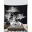 Tapisserie Murale à Imprimé Fleurs 3D Décor Maison - Noir 100 CM X 75 CM