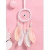 Attrape-Rêve Orné de Plumes Colorées Perles Fantaisies et Guirlande Lumineuse Style Bohémien Décor Maison - multicolor 