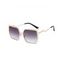 Lunettes de Soleil Carrées Embellies de Fausse Perle pour Extérieur - Gris 