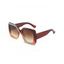 Lunettes de Soleil Elégantes en Forme Carrée Monture Epaisse avec Strass pour Extérieur - café 