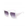 Lunettes de Soleil Monture Epaisse en Forme Carrée pour Extérieur - Blanc 