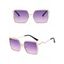 Lunettes de Soleil Carrées Embellies de Fausse Perle pour Extérieur - Pourpre 