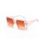 Lunettes de Soleil Monture Epaisse en Forme Carrée pour Extérieur - Orange 