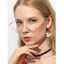 Cadre Tendance Streetwear Strass en Forme de W - Argent 