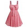Robe Décontractée Brillante Courbe sans Manche avec Nœud Papillon à Taille Haute Grande Taille - Rose clair 5X