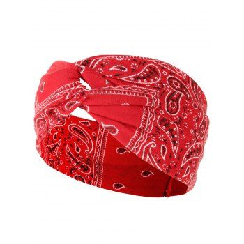 Bohemian Printed Twisted Wide Sports Headband
