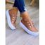 Rivet Lace Up Thick Platform Outdoor Shoes - Or de Rose EU 38