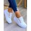 Rivet Lace Up Thick Platform Outdoor Shoes - Blanc EU 38