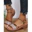 Glitter Buckle Strap Open Toe Thick Heels Outdoor Sandals - Argent EU 36