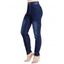 Pantalon Moulant Délavé à Taille Haute avec Poches en Denim à Braguette Zippée - Bleu profond XXL