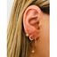 Ensemble de Boucles D'Oreilles Lune Etoile Au Crochet avec Strass - d'or 2 PAIRS