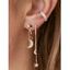 Rhinestone Moon Star Cuff Earrings Drop Earring Set - GOLDEN 3PCS