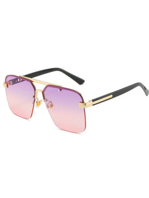 Lunettes de Soleil en Forme de Rectangle Semi-Monture pour Extérieur