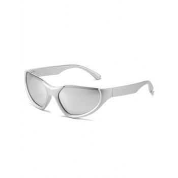 

Men Outdoor Irregular Shaped Cycling Sunglasses, White