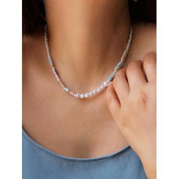 

Artificial Pearl Choker Necklace, Multicolor