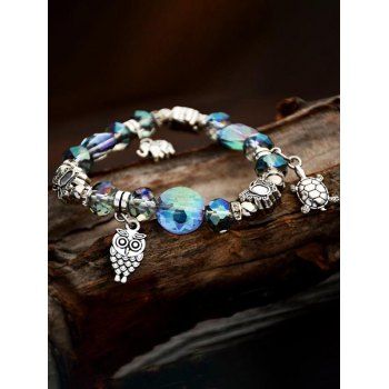 

Artificial Crystal Animal Shape Beads Bracelet, Multicolor