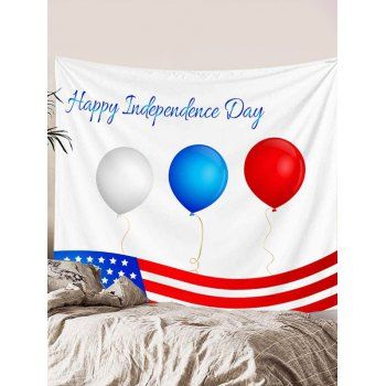 

American Flag Elements Tapestry Hanging Wall Patriotic Home Decor, White