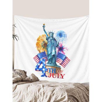 

Letter American Flag Elements Print Hanging Wall Patriotic Tapestry, Multicolor