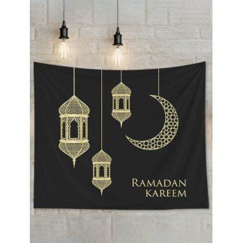 

Moon Printed Tapestry Hanging Wall Home Decor, Black