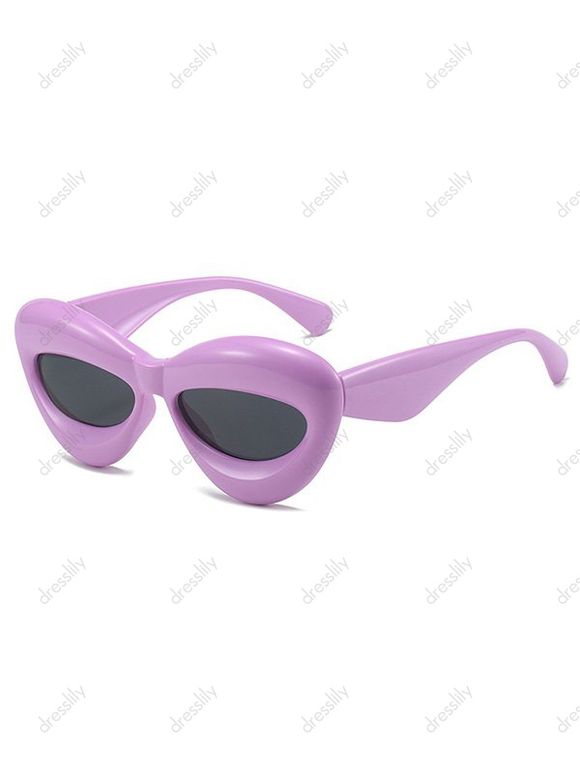 Lunettes de Soleil Ovales Epaisses avec Cadre - Pourpre 