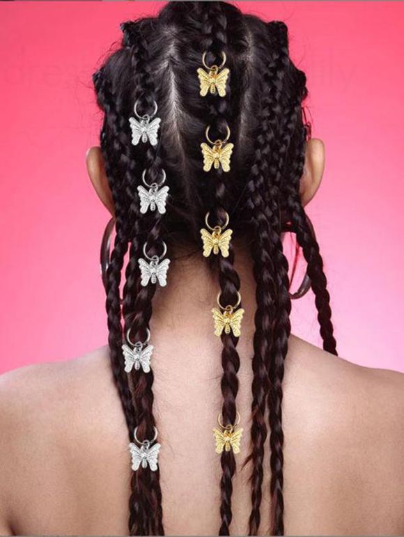 50 Pièces Accessoires de Cheveux Papillon Tendances - multicolor A 