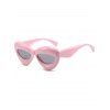 Lunettes de Soleil Ovales Epaisses avec Cadre - Rose clair 