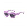 Lunettes de Soleil Ovales Epaisses avec Cadre - Pourpre 