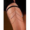 Chaîne de Corps Cuisse en Dentelle avec Perle Artificielle à Frange - d'or 1PC