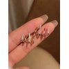 Clous D'Oreilles Forme C en Strass - d'or 